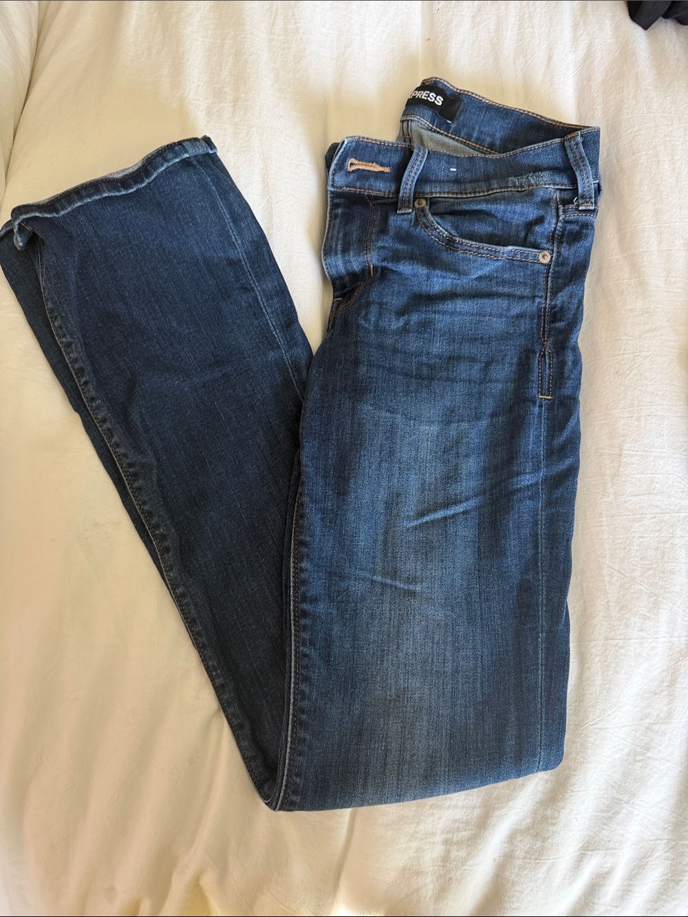 Express women's Medium Blue Slim Straight Jeans